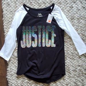 3/4 sleeves girls shirt from justice
